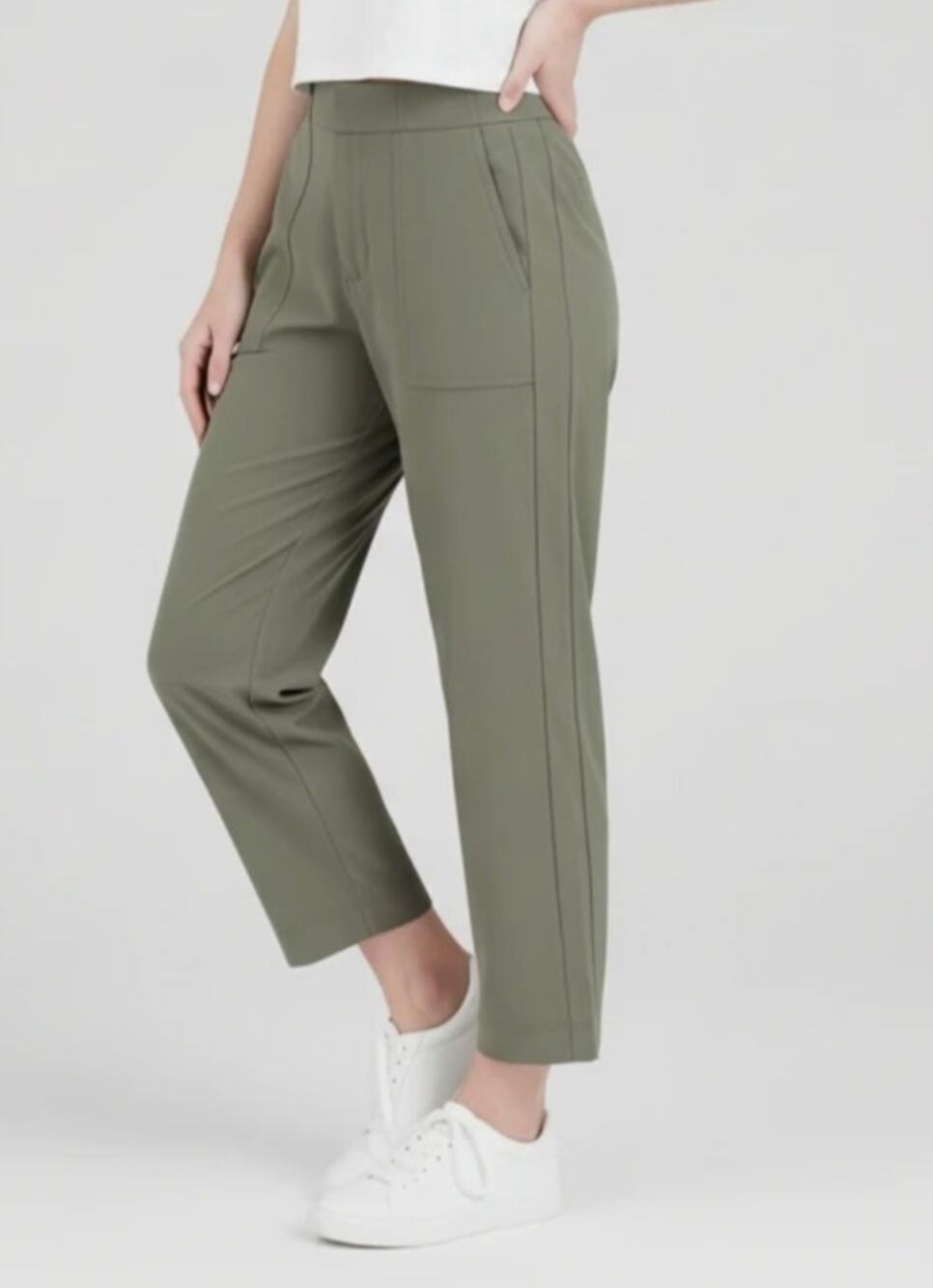 Athleta Womens 6 Sage Wide Leg Pants Zip Pockets